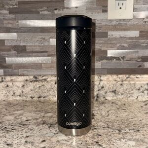 Contigo Black and Silver Geometric Thermos